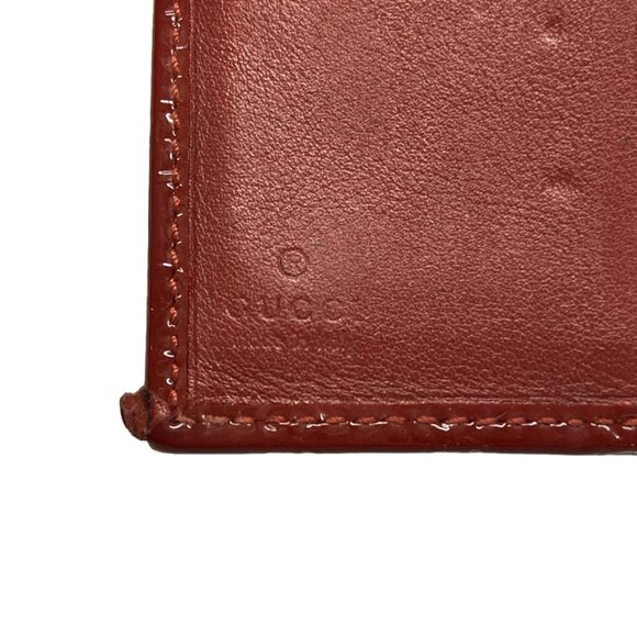 GUCCI Micro GG Red Patent Leather - Pass Holder 124-071325 - Picture 8 of 9